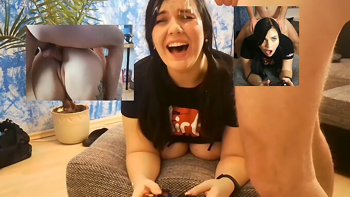 German Game Girl Gets Face Fucked While Gaming