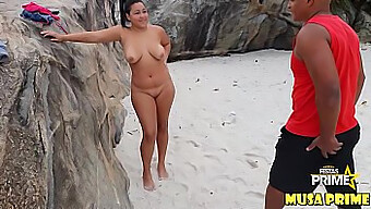 18-Year-Old Brazilian Teen Gets Her Pussy Pounded By Big Cock On The Beach In This Online Porn Video